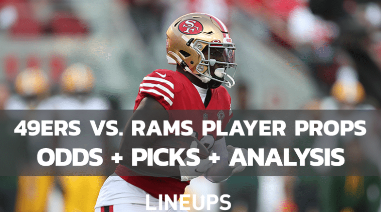NFC Championship: San Francisco 49ers vs. Los Angeles Rams Player Props (1/30/22)