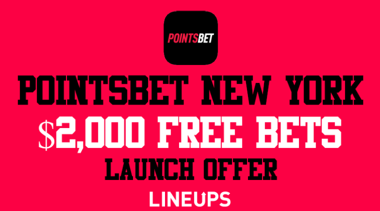 PointsBet Promo Code NY: "LINEUPS" $2,000 In Free Bets