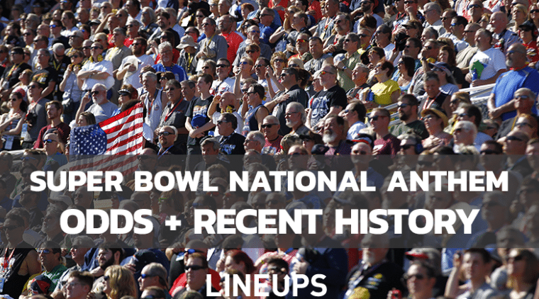 Super Bowl 56 National Anthem Over/Under Odds