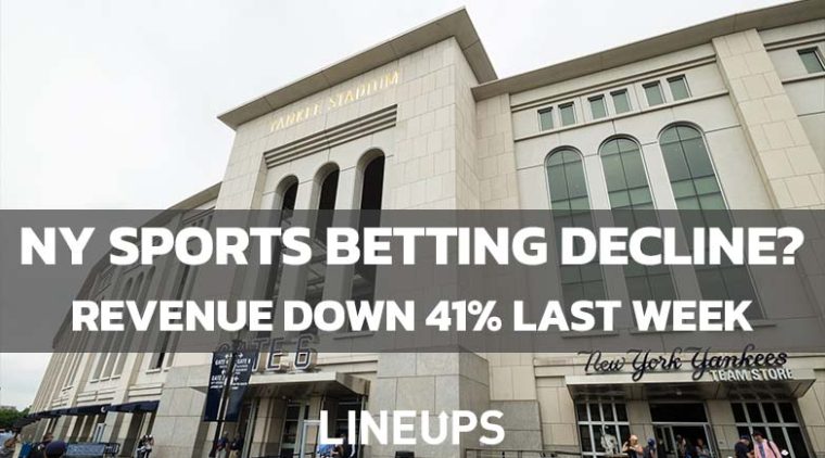 New York Sports Betting Revenue Down 41% in Week Ending May 29