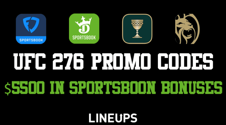 UFC 276 Sportsbook Promo Codes For a $5,550 Bonus!