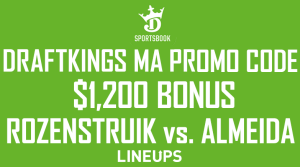 DraftKings MA Promo Code: $1,200 for Rozenstruik vs Almeida